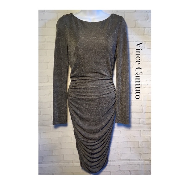 Vince Camuto Dresses & Skirts - Vince Camuto metallic midi cocktail dress size 4